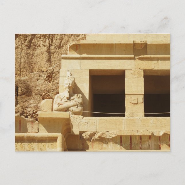 Statue of the queen Hatshepsut, Hatshepsut Temple, Postcard (Front)