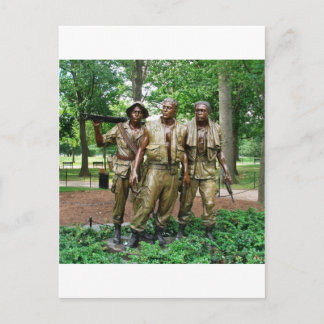 Statue of the Three Servicemen | Vietnam Soldiers Postcard