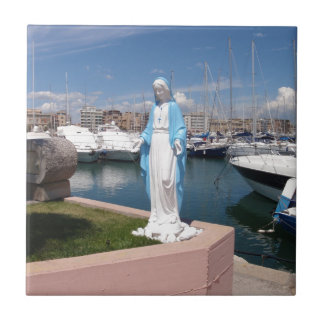 Statue Of the Virgin mary Ceramic Tile