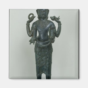 Statue of Vishnu in his triple form of Vishnu Magnet