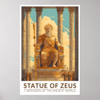 Statue of Zeus Seven Wonders of the World Vintage