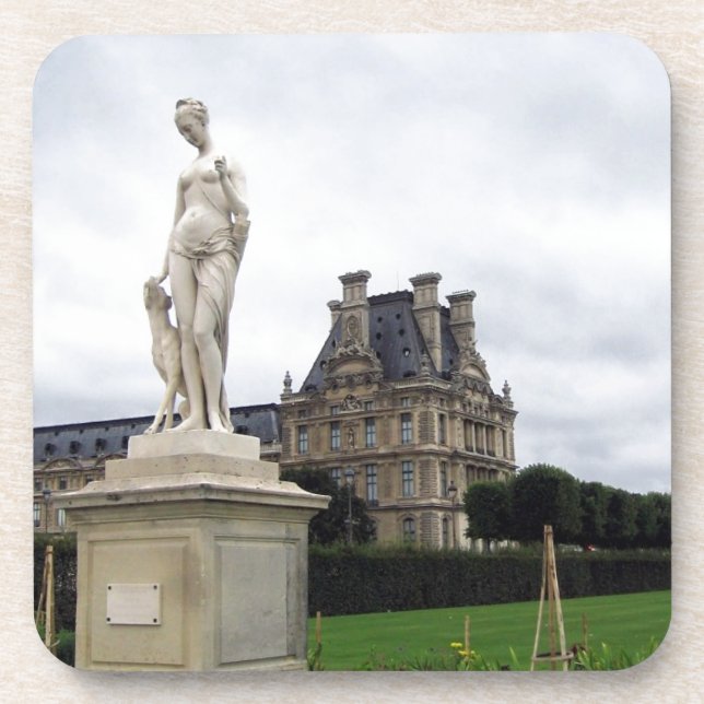 Statue on the Louvre Grounds Coaster (Front)