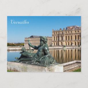 Statue The Rhone in the Garden of Versailles castl Postcard