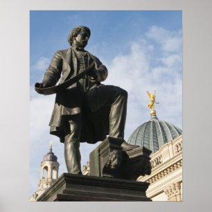Statue with Glass dome on Kunstverein building Poster