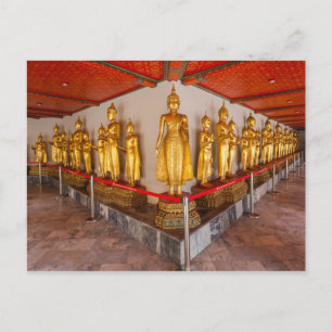 Statues at Wat Pho in Bangkok Thailand Postcard