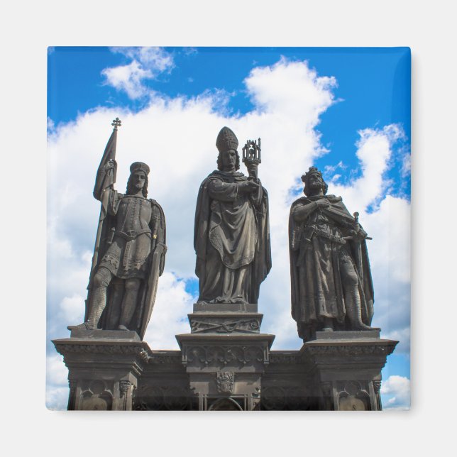 Statues in Charles Bridge Magnet (Front)