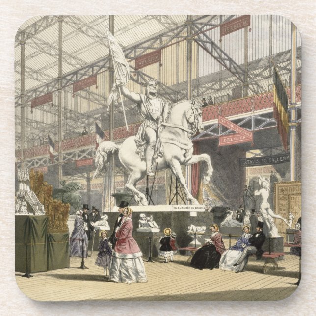 Statues in the Belgium section of the Great Exhibi Coaster (Front)