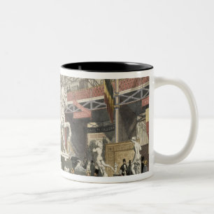 Statues in the Belgium section of the Great Exhibi Two-Tone Coffee Mug