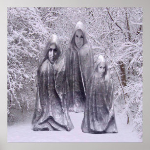Statues in Winter Poster
