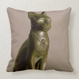Statuette of a cat representing the goddess Bastet Cushion