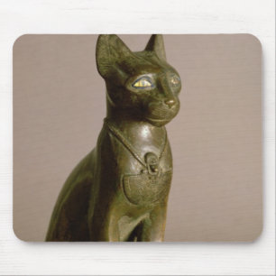 Statuette of a cat representing the goddess Bastet Mouse Pad
