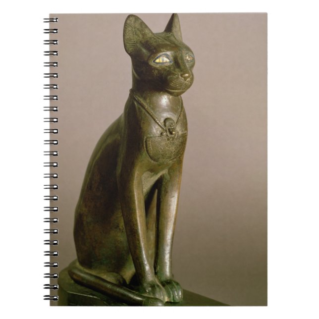 Statuette of a cat representing the goddess Bastet Notebook (Front)