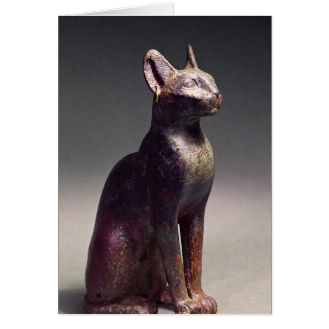 Statuette of a cat with gold earrings (Front)