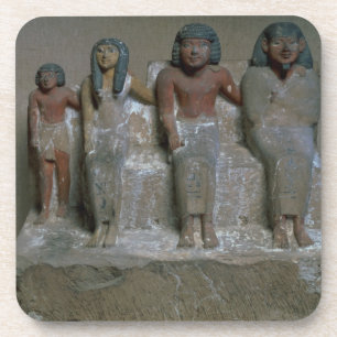 Statuette of a family group (pigment on chalk) coaster