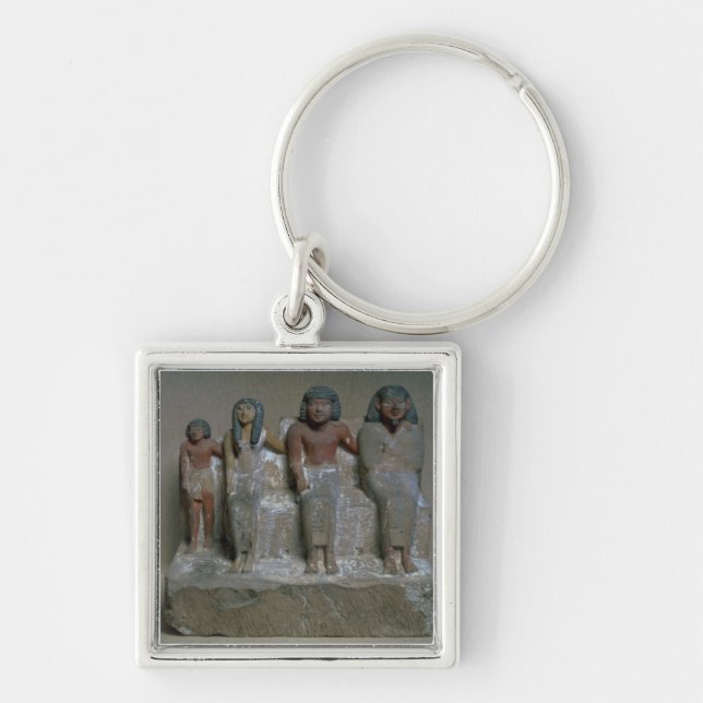 Statuette of a family group (pigment on chalk) key ring (Front)