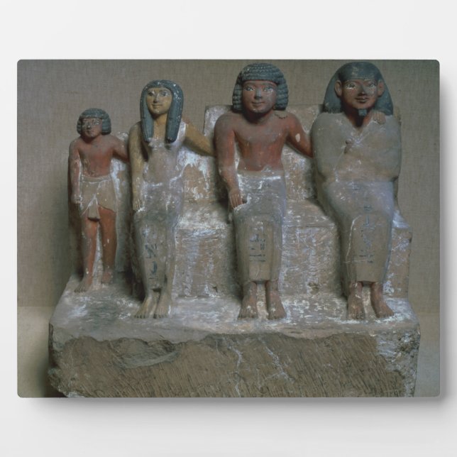 Statuette of a family group (pigment on chalk) plaque (Front)