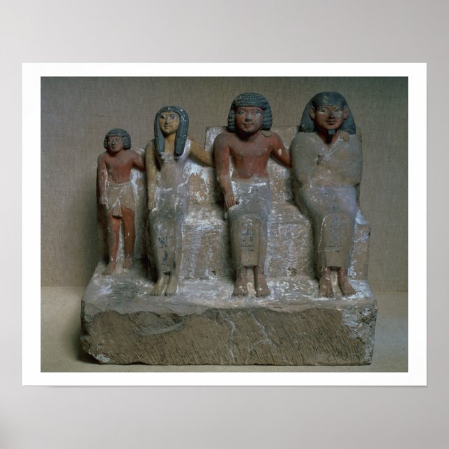 Statuette of a family group (pigment on chalk) poster (Front)
