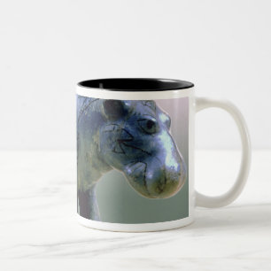 Statuette of a hippopotamus Two-Tone coffee mug