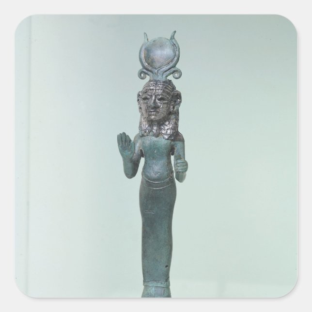 Statuette of a Phoenician goddess Square Sticker (Front)