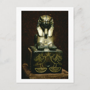 Statuette of a sphinx of King Tuthmosis III, New K Postcard