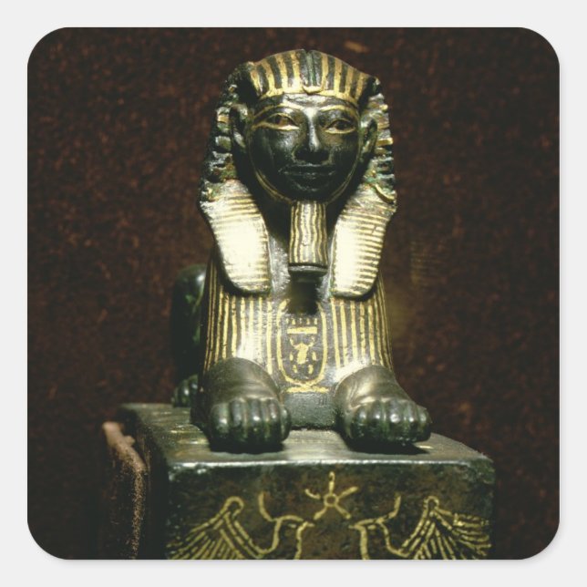 Statuette of a sphinx of King Tuthmosis III, New K Square Sticker (Front)