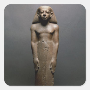 Statuette of Amenemhatankh, worker at Crocodilopol Square Sticker