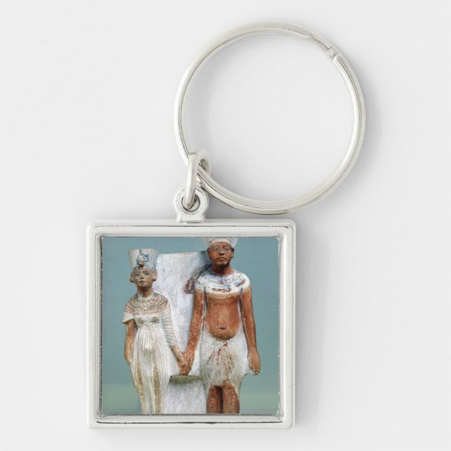 Statuette of Amenophis IV  and Nefertiti Key Ring (Front)