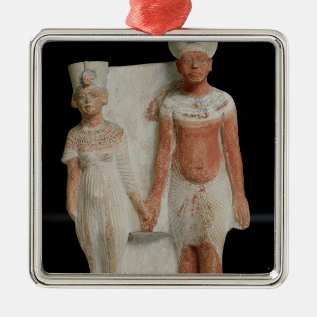 Statuette of Amenophis IV  and Nefertiti Metal Ornament (Front)