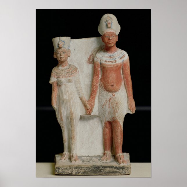 Statuette of Amenophis IV  and Nefertiti Poster (Front)