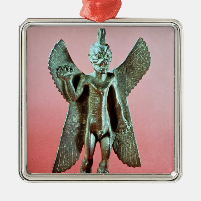 Statuette of Pazuzu, an Assyrian wind demon Metal Ornament (Front)
