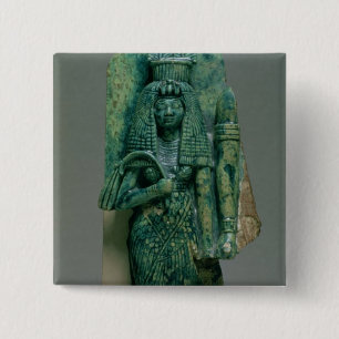 Statuette of Queen Tiye, wife of Amenophis III, Ne 15 Cm Square Badge
