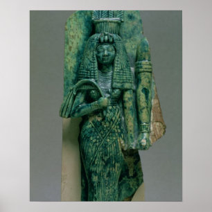 Statuette of Queen Tiye, wife of Amenophis III, Ne Poster