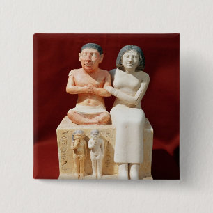 Statuette of the dwarf Seneb and his family 15 Cm Square Badge