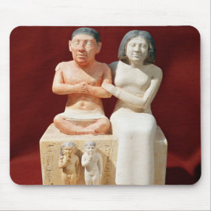 Statuette of the dwarf Seneb and his family Mouse Pad