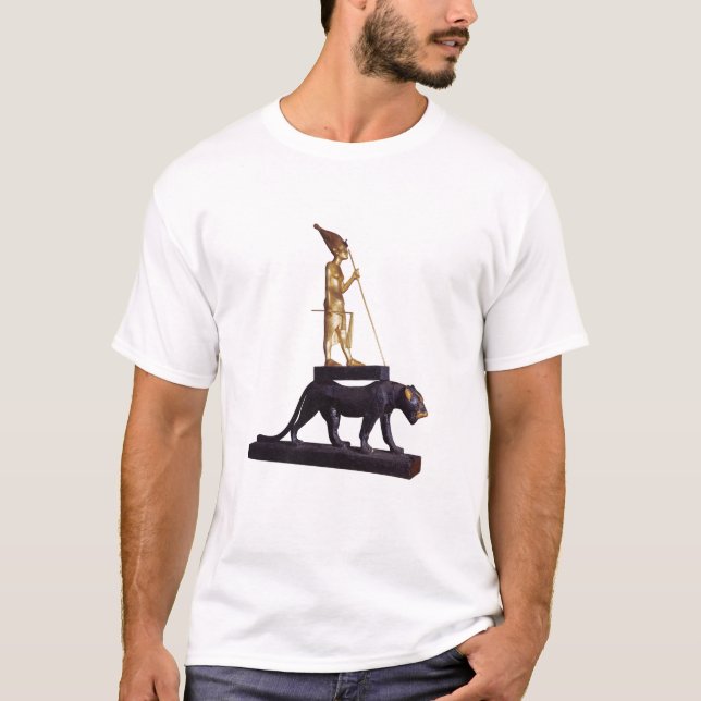 Statuette of the king upon a Leopard T-Shirt (Front)
