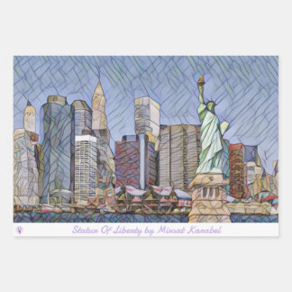 Statur Of Liberty by Mirsat Karabel Wrapping Paper