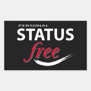 Status free rectangular sticker