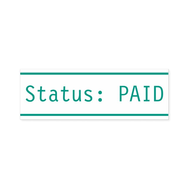 "Status: PAID" Rubber Stamp (Design)