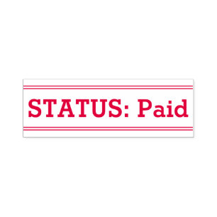 "STATUS: Paid" Rubber Stamp