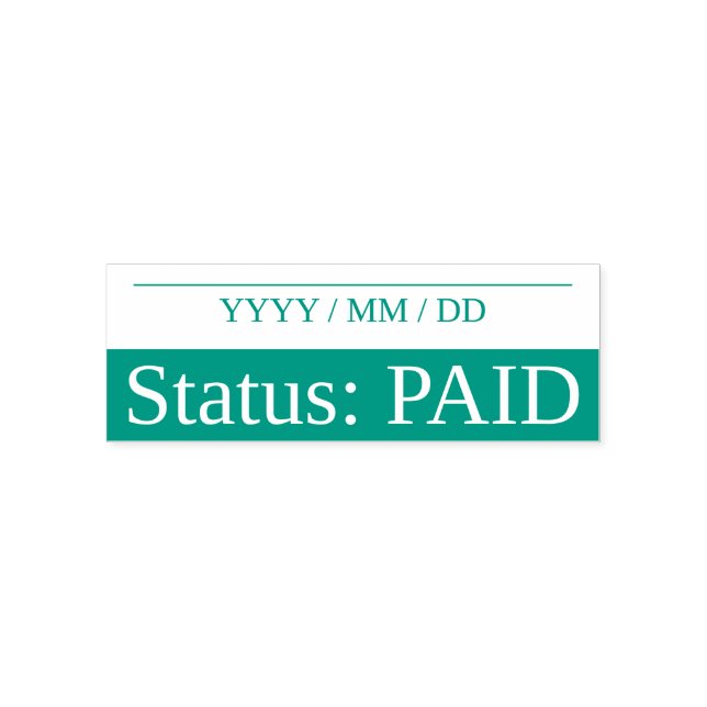 "Status: PAID" Rubber Stamp (Design)