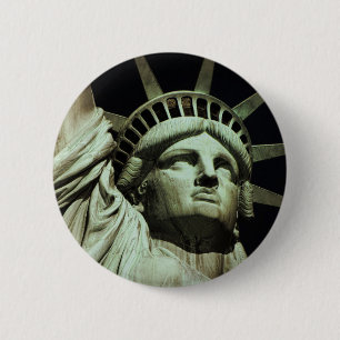 Staue of Liberty 6 Cm Round Badge