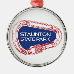 Staunton State Park Colorado Climbing Carabiner Metal Ornament