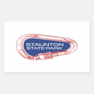 Staunton State Park Colorado Climbing Carabiner Rectangular Sticker