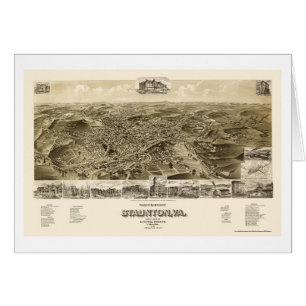 Staunton, VA Panoramic Map - 1891