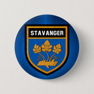 Stavanger Flag 6 Cm Round Badge