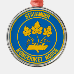 Stavanger Round Emblem Metal Ornament