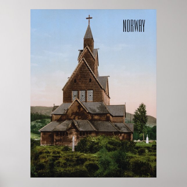 Stave Church in Norway Poster (Front)