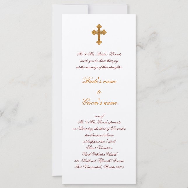 Stavro Gold Invitation (Front)