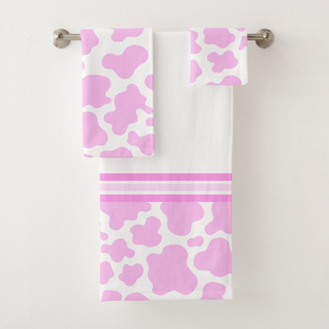 Stawberry Milk Cow Bath Towel Set (Insitu)