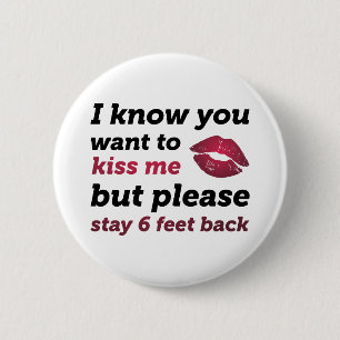 Stay 6 Feet Back Cm Round Badge